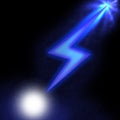 Illustration of sparkling lightning bolt with electric effect Royalty Free Stock Photo