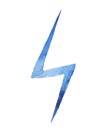 Illustration of sparkling lightning bolt with electric effect Royalty Free Stock Photo