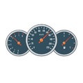 Speedometer, Tachometer and Fuel Gauge Royalty Free Stock Photo