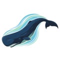 Of a sperm whale Physeter macrocephalus with a sleek dark blue body Royalty Free Stock Photo