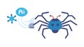AI Spider Robot, Advanced Robotics and Artificial Intelligence. vector design Generative AI Royalty Free Stock Photo