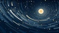 an illustration of a spiral galaxy with a bright star in the center Royalty Free Stock Photo