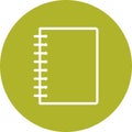 Illustration Spiral Notebook Icon For Personal And Commercial Use.