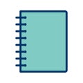 Illustration Spiral Notebook Icon For Personal And Commercial Use.