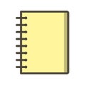 Illustration Spiral Notebook Icon For Personal And Commercial Use.