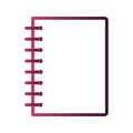 Illustration  Spiral Notebook Icon For Personal And Commercial Use. Royalty Free Stock Photo