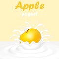 splash of yogurt from a falling apple