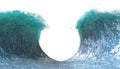 Split Ocean Wave Background Isolated, Sea Royalty Free Stock Photo