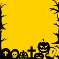 Illustration of a spooky halloween invite background.