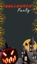 Illustration of a spooky halloween invite background