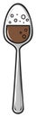 Illustration of a spoon filled with coffee or chocolate, perfect for culinary designs Royalty Free Stock Photo