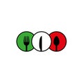 illustration of spoons, cutlery, knives for icons, symbols or logos
