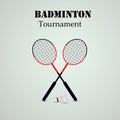 Illustration of sport badminton Background