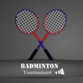 Illustration of sport badminton Background