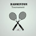 Illustration of sport badminton Background