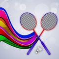 Illustration of sport badminton Background