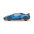 Illustration of sport car Lamborghini Royalty Free Stock Photo