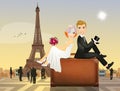 Illustration of spouses in Paris