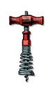 Illustration of spring corkscrew Royalty Free Stock Photo