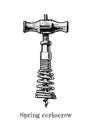 Illustration of spring corkscrew Royalty Free Stock Photo