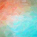 Illustration of Square pink and blue Watercolor wash background.