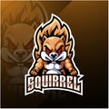 Squirrel esport mascot logo design