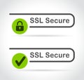 Ssl secure icons on white background