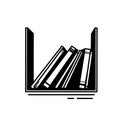 Illustration of a stack of books on a bookshelf Royalty Free Stock Photo