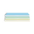 Minimalist Stacked Notebook with Spring Binding Stationery Illustration Royalty Free Stock Photo