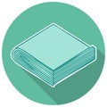 Illustration of a Stack of Paper or Pages Inside a Green Circle Royalty Free Stock Photo