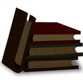 illustration of a stack of vintage books