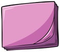 Illustration of stacked pink paper sheets with black outline Royalty Free Stock Photo