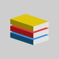 Illustration of stacks of books, library, bookstore, bookshelves, reading books Royalty Free Stock Photo