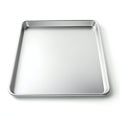 A stainless steel tray isolated on white background Royalty Free Stock Photo