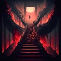 Illustration of stairs to the hell