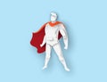 Illustration of standing superhero, business power icon