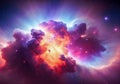 Illustration of stars and space nebula in the universe wallpaper design Royalty Free Stock Photo