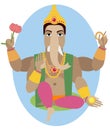 Illustration of statue of Lord Ganesha