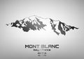 Illustration of steel Mont Blanc Royalty Free Stock Photo