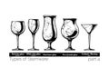 Illustration of Stemware types