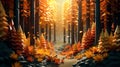 Illustration still life on the theme of the autumn forest,Generated by AI Royalty Free Stock Photo