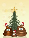 Stinky poop celebrate Christmas