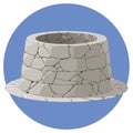 Illustration of a stone well Royalty Free Stock Photo