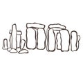 Illustration of Stonehenge. Vector Graphic Royalty Free Stock Photo