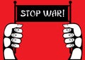 Illustration stop war poster