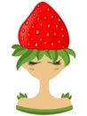 Illustration of strawberry character