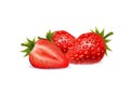 Illustration of a strawberry on white background