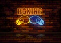 Street boxing logo and Retro brick on the roadside