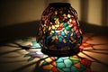 A beautiful stained glass vase created by generative Ai Royalty Free Stock Photo