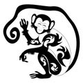 An illustration of a stylised monkey